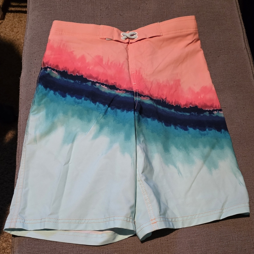 Wonder Nation Kids Swim Trunks - Pink and Blue